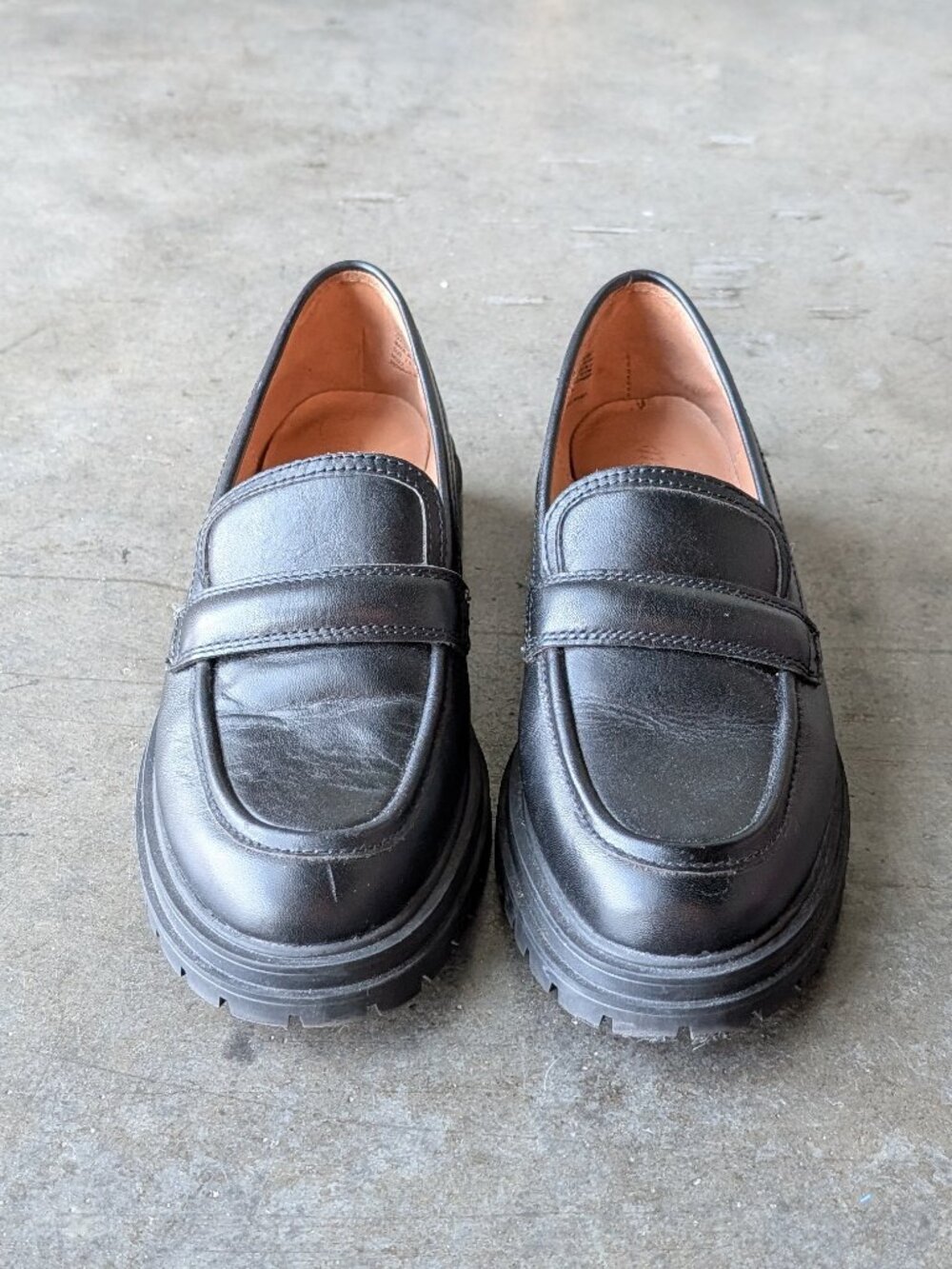 Madewell Bradley Lugsole Loafer in True Black Leather size 7.5 - Picture 2 of 9